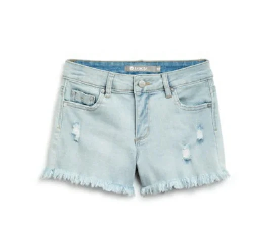 Cuffed Women Shorts for a Laid - Back and Trendy LookBrittany Fray Hem Shorts - Light Indigo