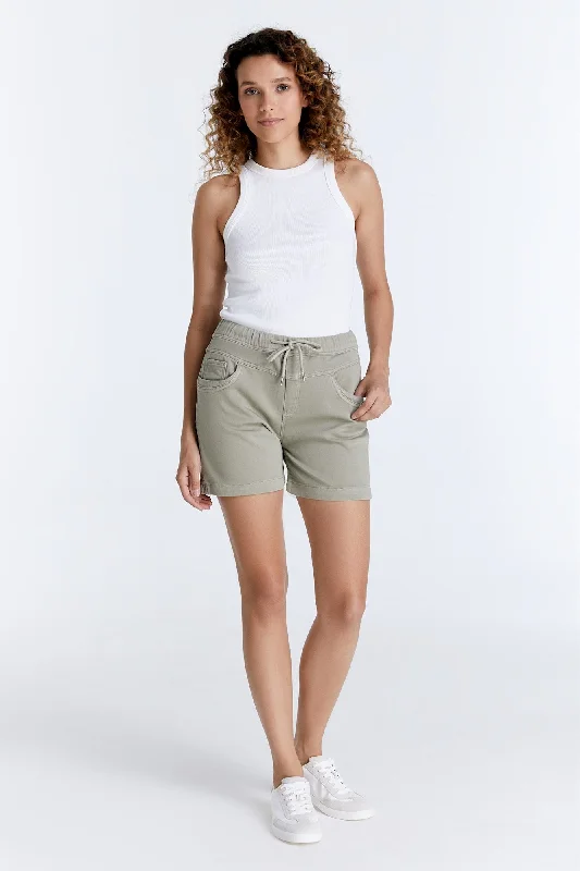 Plus Size Women Shorts with a Comfortable and Stylish FitAlice Mid Waist Jogger Shorts Sage