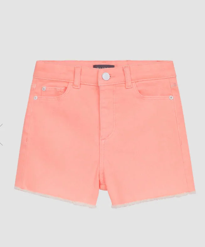 Solid Color Women Shorts in Bright Hues for a Bold StatementDL 1961 Lucy Hi-Rise Shorts- Neon Pink