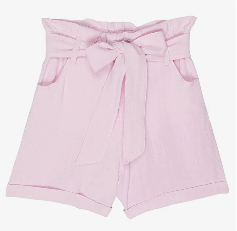 Tie - Waist Women Shorts for a Customizable FitPink Belted Button-Up Shorts