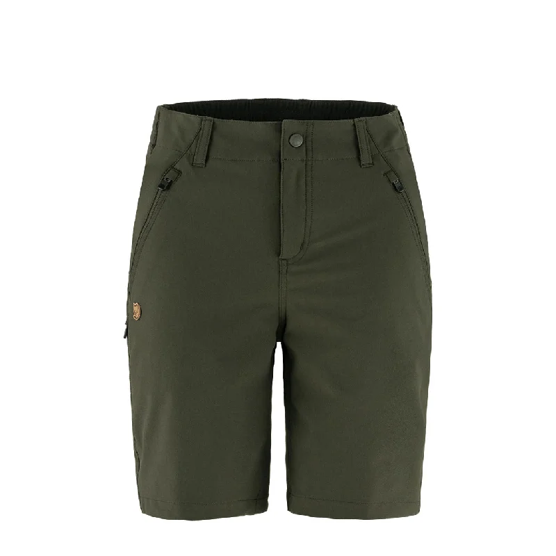 Ruffled Hem Women Shorts to Add a Feminine TouchFjallraven Womens Abisko Trail Stretch Shorts Deep Forest