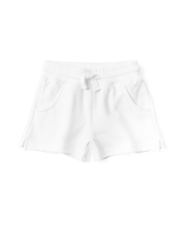 Plus Size Women Shorts with a Comfortable and Stylish FitSweatshort - White