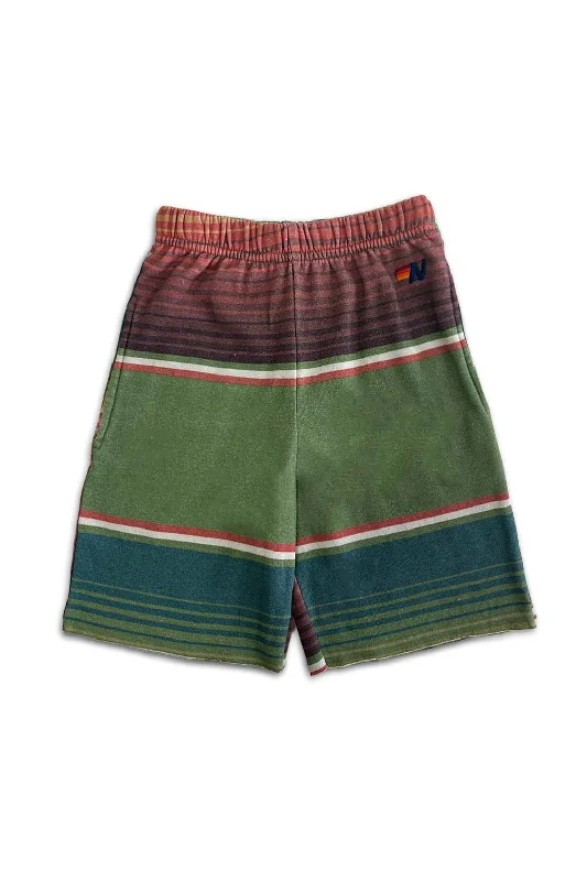 Twill Women Shorts with a Smooth Texture and DurabilityKID'S TULUM SWEATSHORTS - JUNGLE GREEN