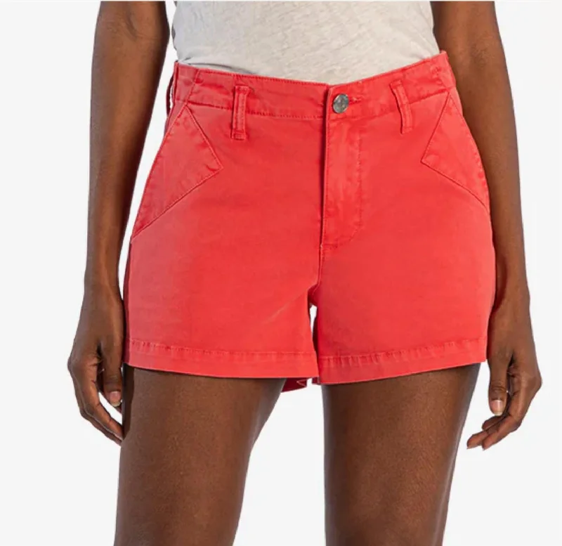 Cuffed Women Shorts for a Laid - Back and Trendy LookKimia Denim Shorts In Cayenne