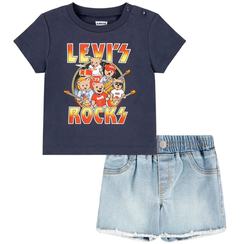 Tie - Waist Women Shorts for a Customizable FitLevi's Rock and Roll Denim Set Grey