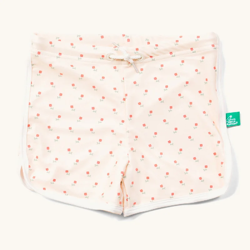 Plus Size Women Shorts with a Comfortable and Stylish FitLGR Rose Flowers UPF 50+ Recycled Swim Shorts