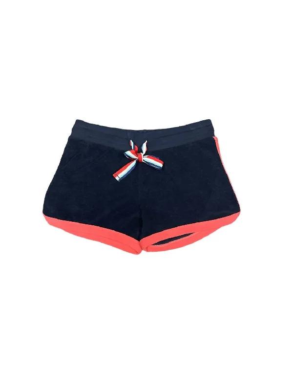 Cuffed Women Shorts for a Laid - Back and Trendy LookLoop Terry Dolphin Shorts In Indigo