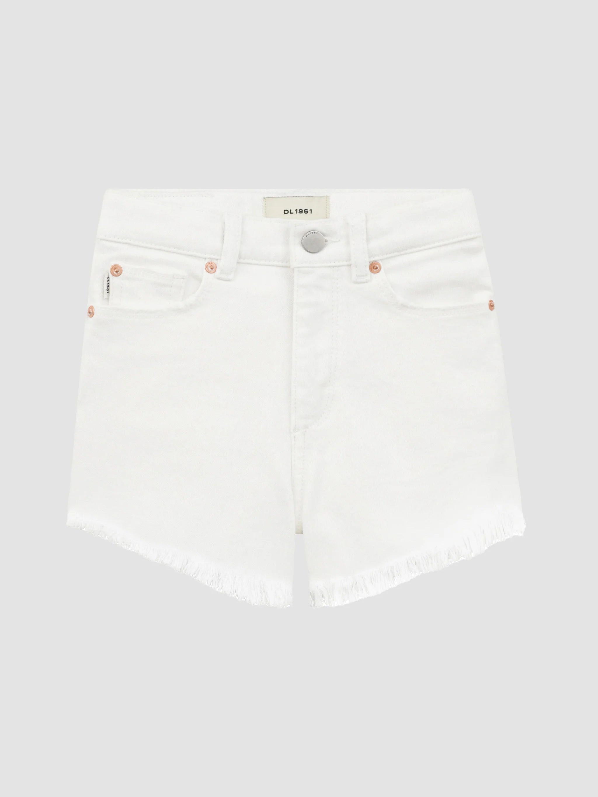 High - Waisted Women Shorts for a Retro and Flattering LookLucy White Frayed Jean Shorts