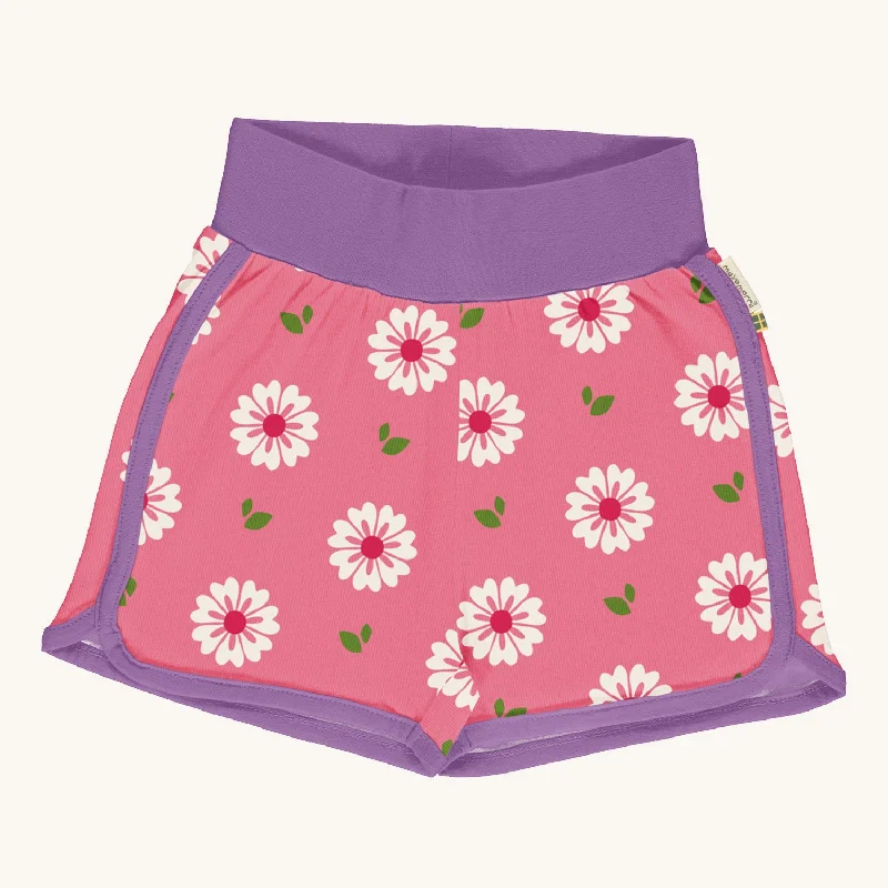 Plus Size Women Shorts with a Comfortable and Stylish FitMaxomorra Flowers Runner Shorts