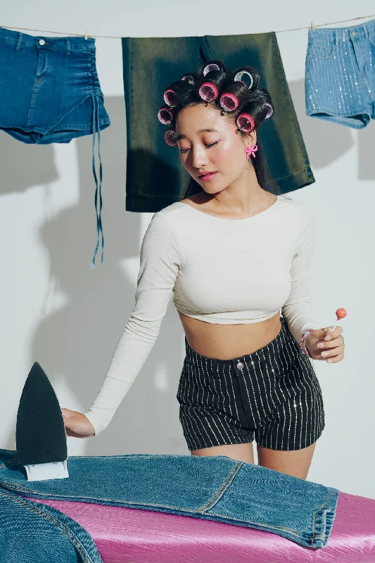 Patterned Geometric Women Shorts for a Modern AppealBlack Sparkle Shorts