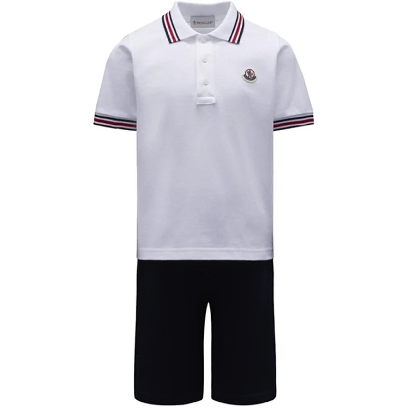 Belted Women Shorts to Enhance the WaistlineMoncler T-Shirt og Shorts Sæt White