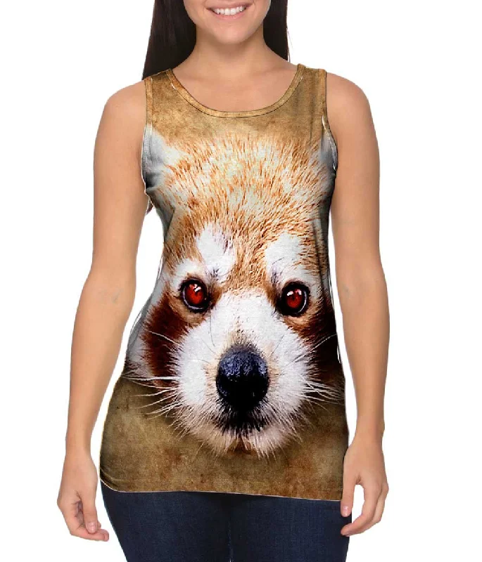 Plus Size Women's Puff - Sleeve Tank Tops in Pastel HuesMoon White Wolf