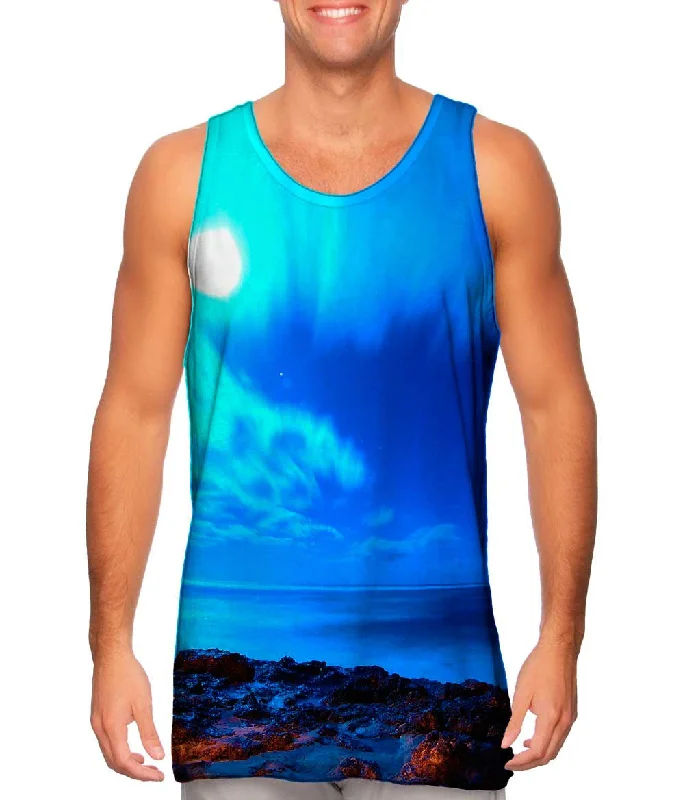 Plus Size Women's Criss - Cross Back Tank Tops in Neon ColorsMoonlight Shadows