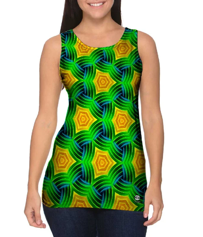 Women's Spaghetti Strap Tank Tops with Geometric PatternsMorning Vibes Pattern