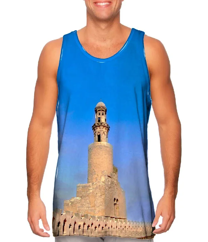 V - Neck Women's Moisture - Wicking Tank Tops for RunningMosque Minaret Ibn Tulun Cairo Egypt