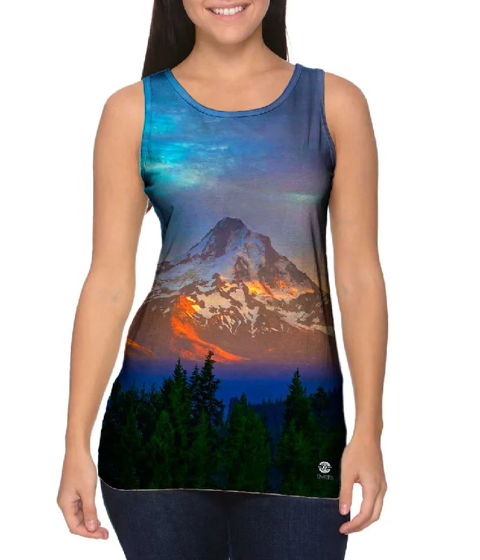Women's Spaghetti Strap Tank Tops with Geometric PatternsMount Hood