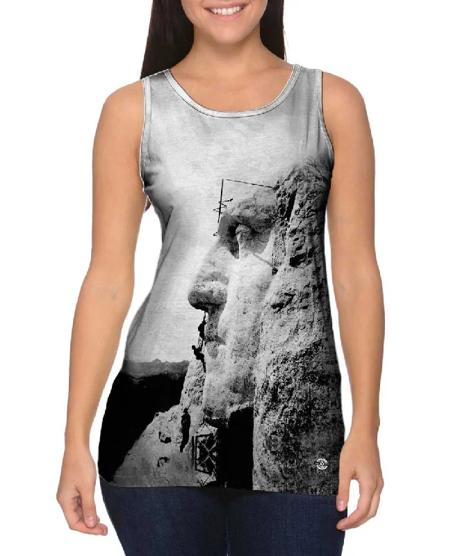 Plus Size Women's Embroidered Tank Tops in Boho StylesMount Rushmore