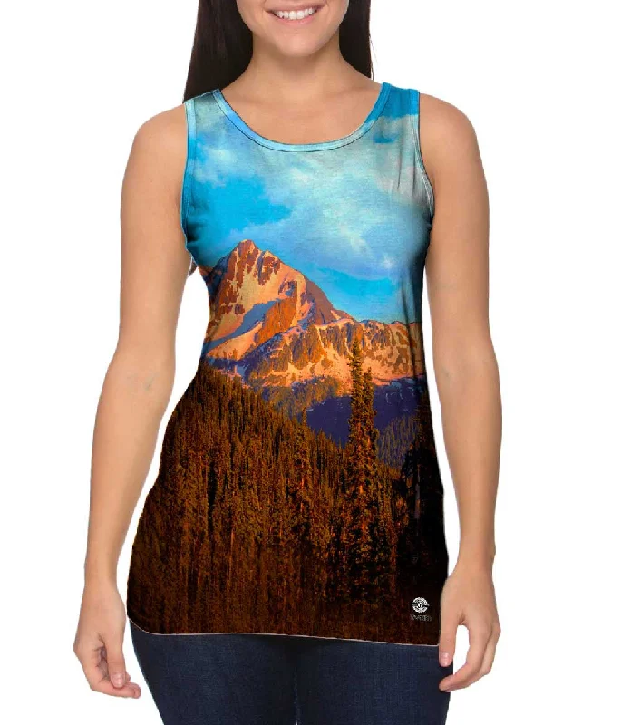 Plus Size Women's Puff - Sleeve Tank Tops in Pastel HuesMountain Of Dreams