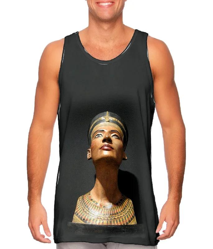 Women's Spaghetti Strap Tank Tops with Geometric PatternsMuseum Pharoah Lady - Roman - Egyptian -