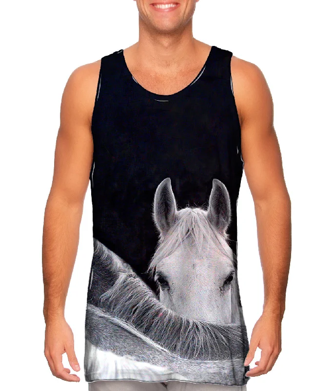 Women's Longline Tank Tops with Abstract PrintsMysterious Horse