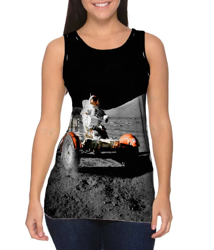 Women's Longline Tank Tops with Abstract PrintsNASA Apollo 17 Lunar Roving Vehicle