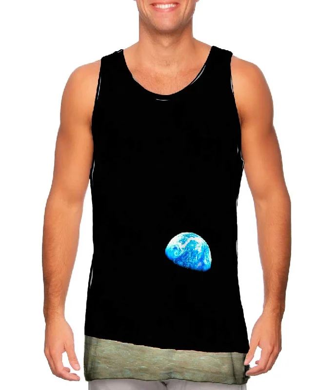 Plus Size Women's Ruffled Hem Tank Tops with Floral PrintsNASA Apollo 8 Earthrise From Space