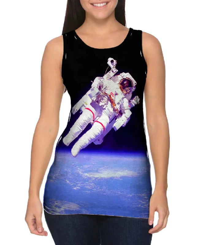 Plus Size Women's Embroidered Tank Tops in Boho StylesNASA Space Walk