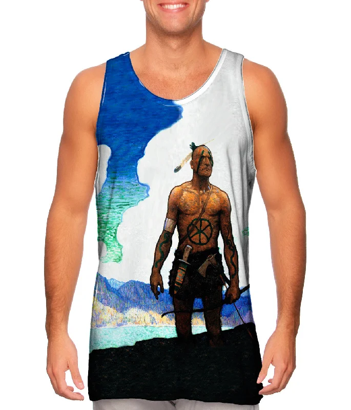 Scoop Neck Women's Linen Blend Tank Tops for SummerNC Wyeth - "Last of the Mohicans" (1919)