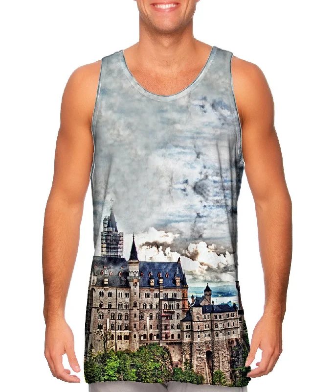 Halter Neck Women's Modal Blend Tank Tops for ComfortNeuschwanstein Castle Brown