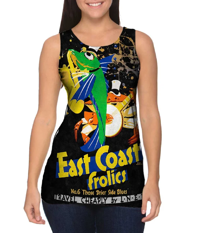 Plunge Neck Women's Seamless Tank Tops for a Smooth FitNew Orleans East Coast Frolics 003