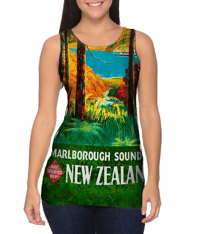 Halter Neck Women's Modal Blend Tank Tops for ComfortNew Zealand Marlborough Sounds 036