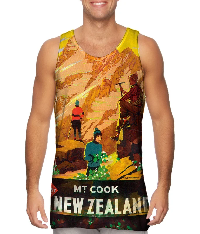 Mock Neck Women's Performance Tank Tops for CyclingNew Zealand Mount Cook 037