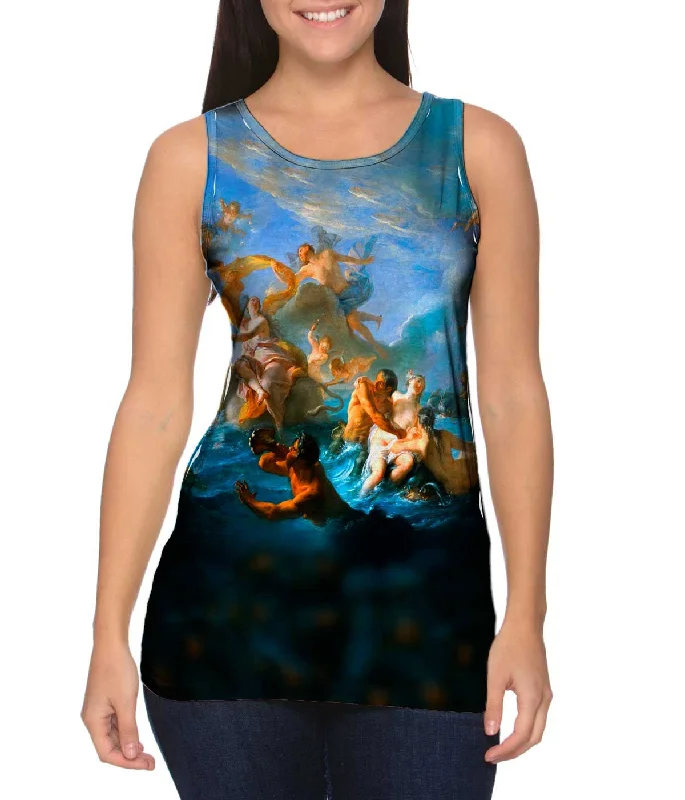 Halter Neck Women's Modal Blend Tank Tops for ComfortNicolas Coypel - "The Abduction of Europa"