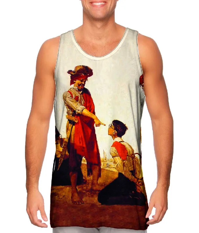 Women's Spaghetti Strap Tank Tops with Geometric PatternsNorman Rockwell - "Cousin Reginald Plays Pirate" (1917)