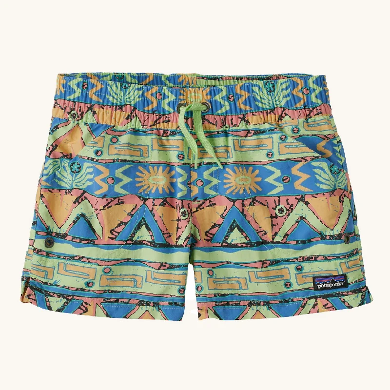 Solid Color Women Shorts in Bright Hues for a Bold StatementPatagonia Kids Costa Rica Baggies Shorts - High Hopes Geo / Salamander Green