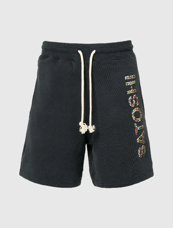 Plus Size Women Shorts with a Comfortable and Stylish FitSTUDDED LOGO SHORT