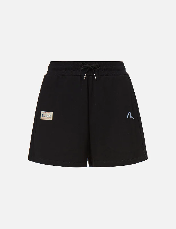 Plus Size Women Shorts with a Comfortable and Stylish FitSeagull and Logo Print Sweat Shorts