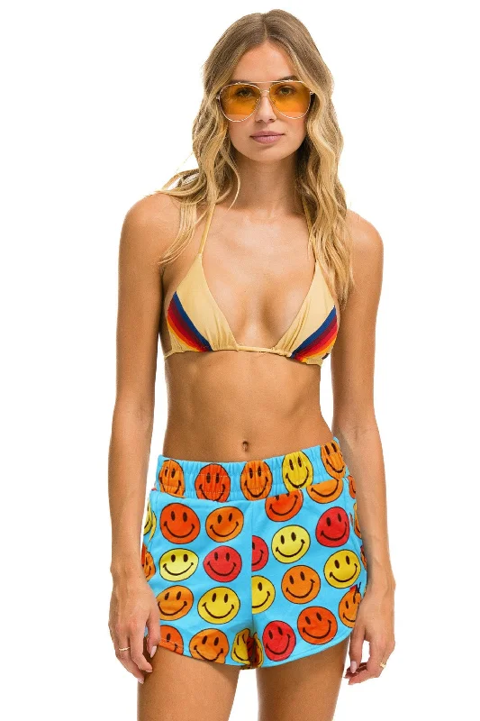Patterned Geometric Women Shorts for a Modern AppealSMILEY BINGO WOMENS LOUNGER SHORT - SKY