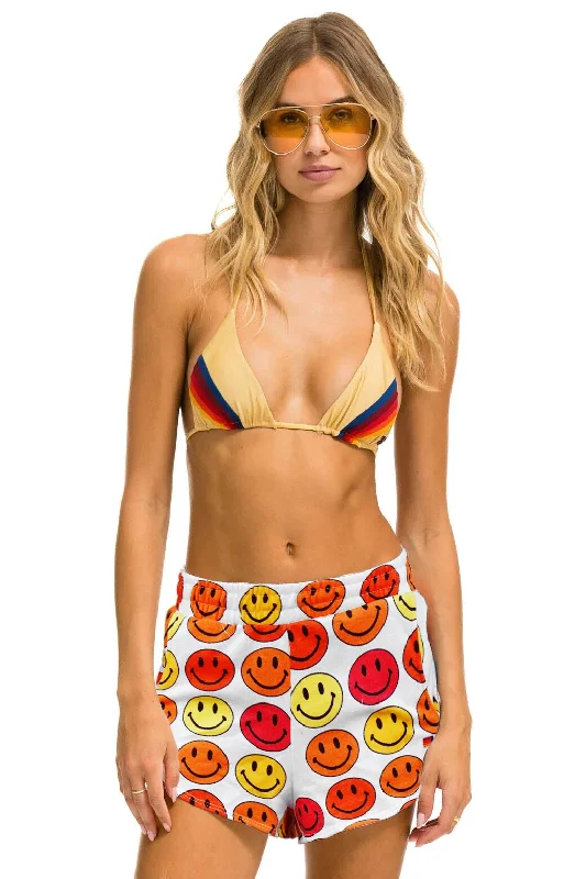 Tie - Waist Women Shorts for a Customizable FitSMILEY BINGO LOUNGER SHORT - WHITE