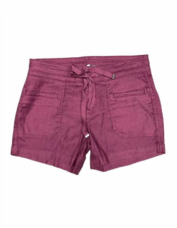 Cargo Women Shorts with Multiple Pockets for FunctionalityVera Lounge Short In Dark Orchid