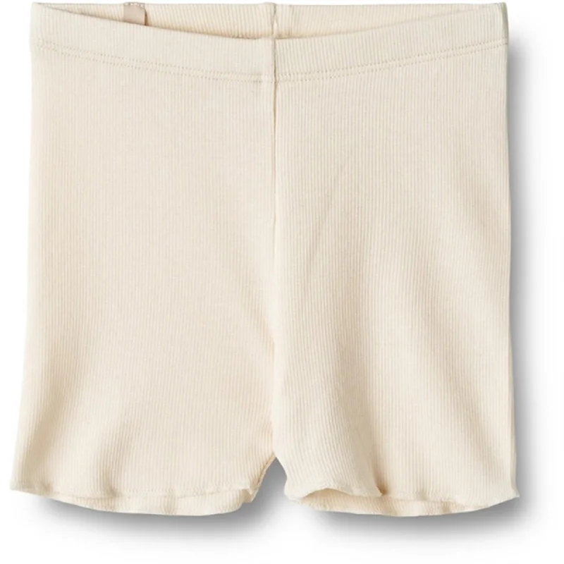 High - Waisted Women Shorts for a Retro and Flattering LookWheat Cream Rib Shorts Sine