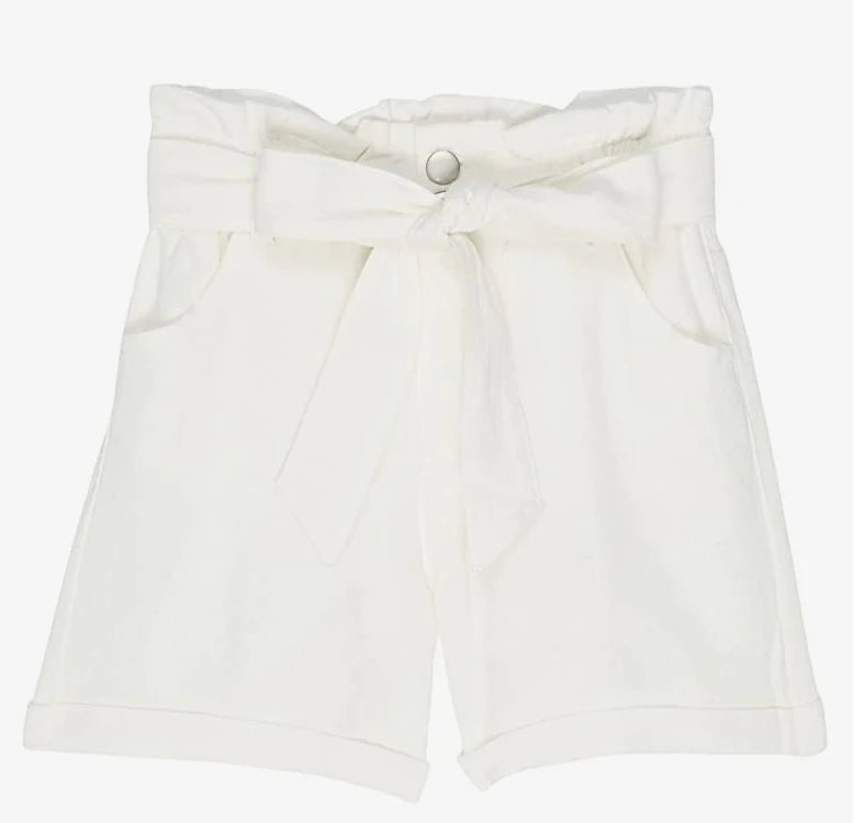 Stretchable Women Shorts for Maximum MobilityWhite Belted Button-Up Shorts