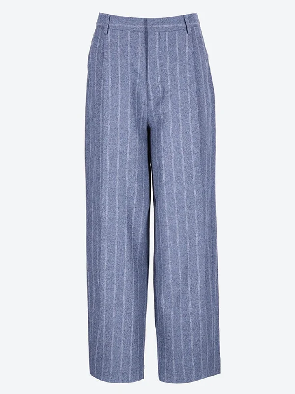 Printed Animal Print Women Shorts for a Wild and Stylish AppearanceWide pleated striped pants