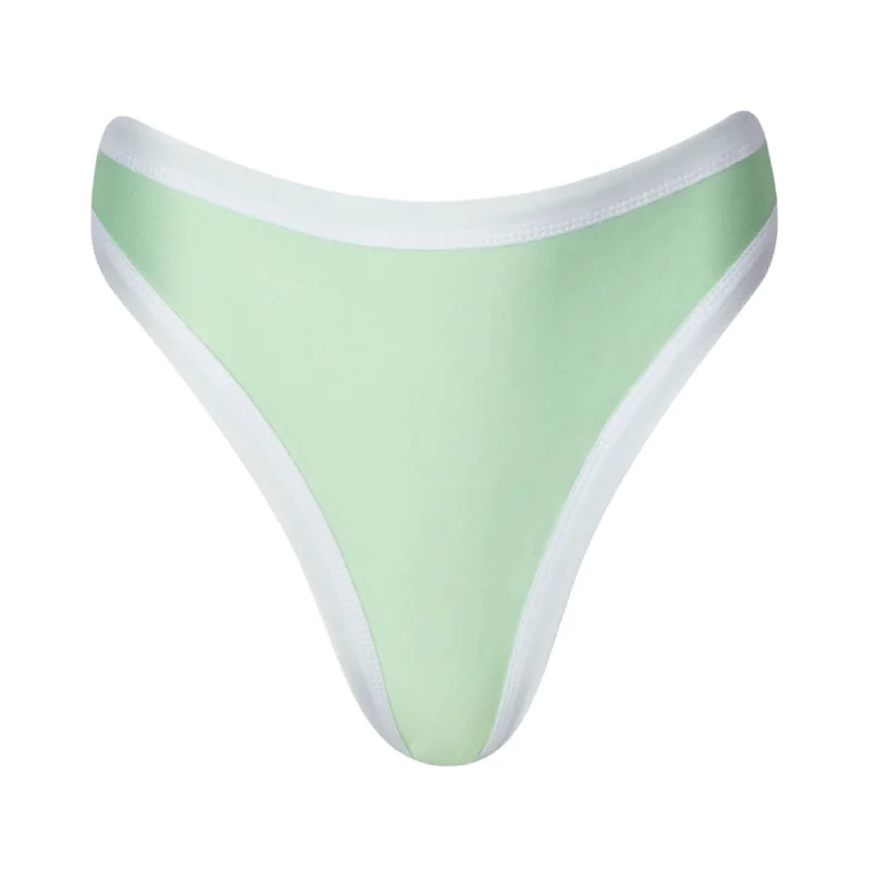 Tropical - themed bikini for a vacation - ready beach outfitAnnie High waisted Pastel Green Bottom