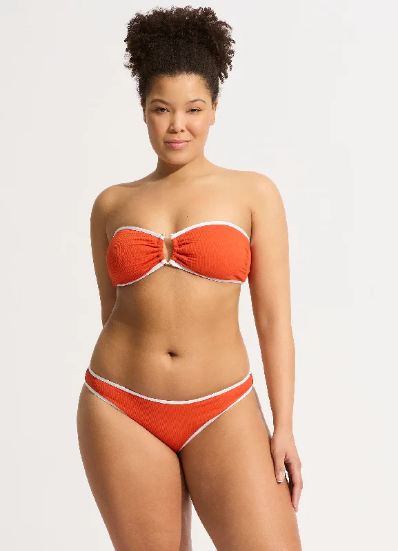 Plus - size bikini with full - coverage options for comfort and confidenceBeach Bound Hipster Bikini Bottom - Tamarillo