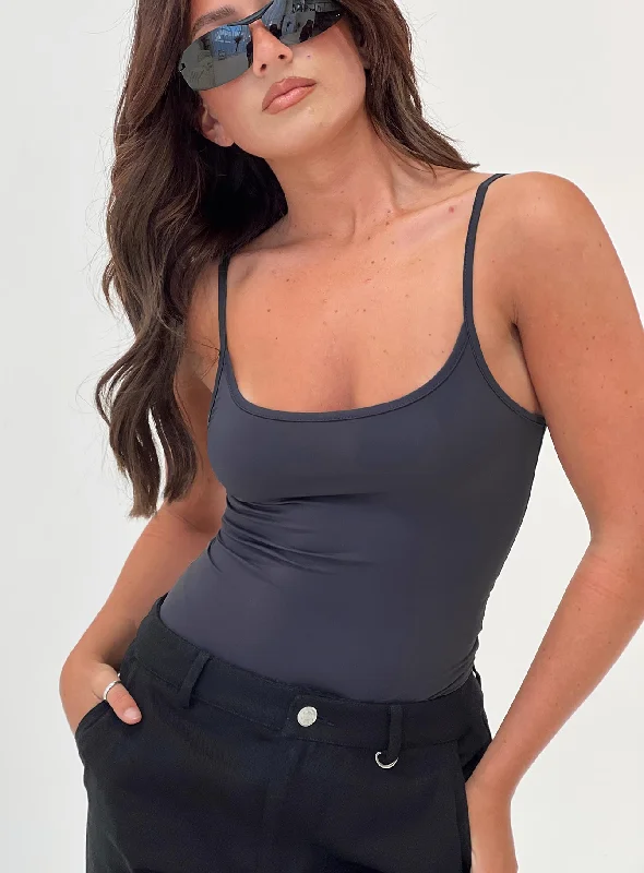 High - Neck Bodysuits for a Modest and Sophisticated LookGeary Bodysuit Grey Petite