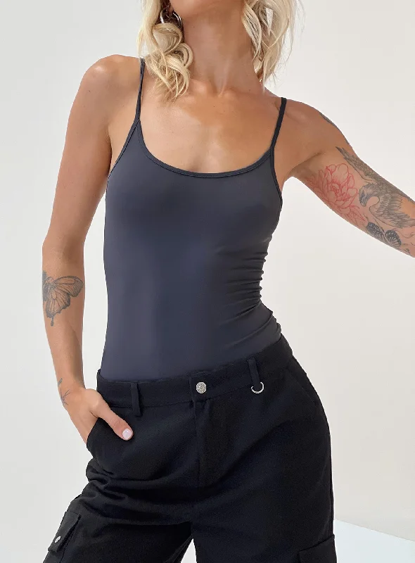 Metallic Bodysuits for a Glitzy and Glamorous Night OutGeary Bodysuit Grey Tall