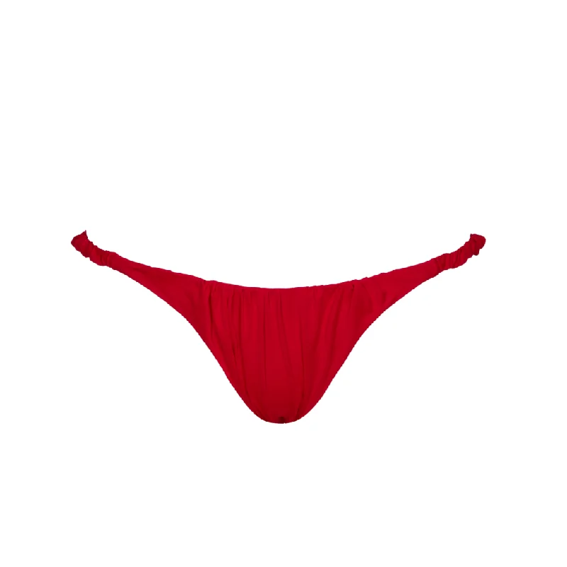 High - waisted bikini for a retro and tummy - flattering lookGianna Red Bottom