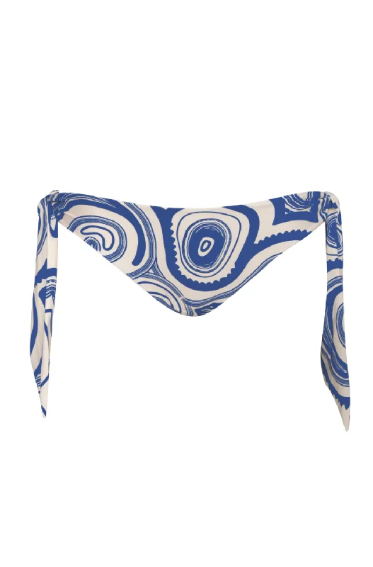 Tropical - themed bikini for a vacation - ready beach outfitJuani Blue Pavoni Bottom