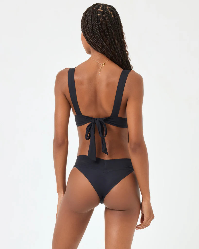 Monokini - style bikini with a unique one - piece - meets - bikini designQuinn Bottom Classic Black